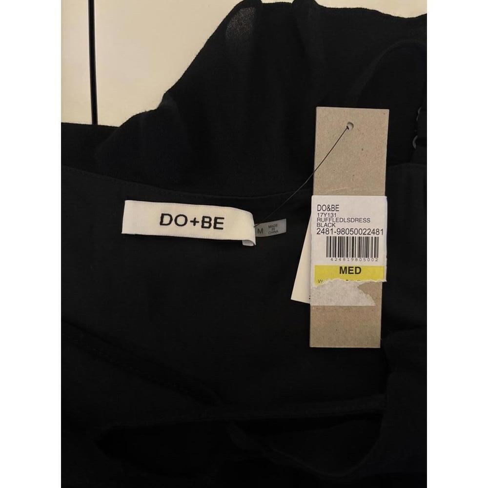 NWT DO+BE Black Cold Shoulder with Long Sleeves Dress or Tunic - Size M - Picture 3 of 5
